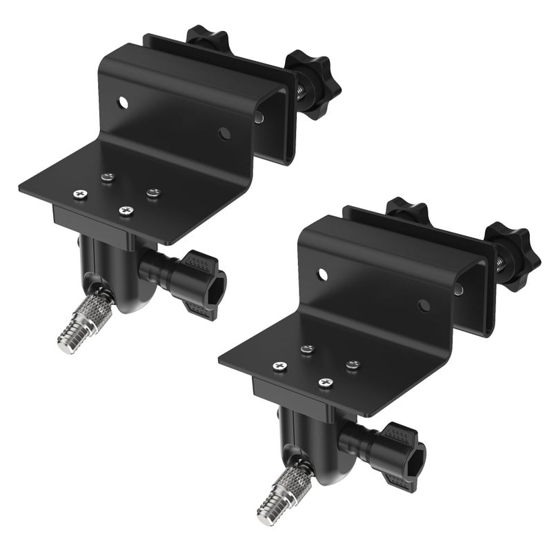 OkeMeeo Gutter Mount for eufy Cam 2C Pro/2C/SoloCam C210/SoloCam C120/Arlo Pro 5S/Pro 4/Pro 3/Arlo Ultra 2/Arlo Essential/Arlo Solar Panel, No Drill Mount (Black, 2 Pack) - Image 1